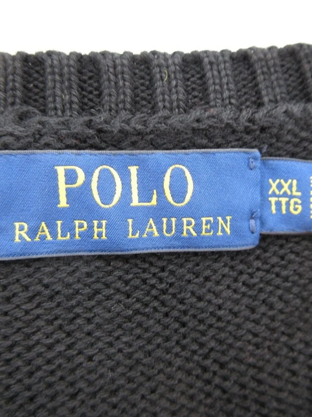 Polo Ralph Lauren Sweater XXL Pullover Ribbed Chunky Red Pony Classic